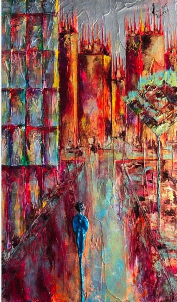 Insondable...Artiste peintre Nantes Painting titled "Insondable...Artist…" by Anne Sophie Vieren, Original Art, Oil Mounted on Stretcher frame