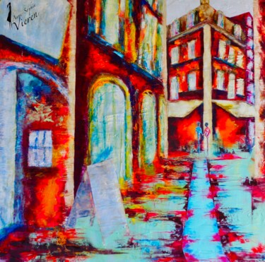 Solstice… Peinture intitulée "Solstice…" par Anne Sophie Vieren, Œuvre d'art originale, Huile Monté sur Châssis
