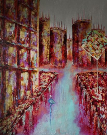 Labyrinthe ... Peinture intitulée "Labyrinthe ..." par Anne Sophie Vieren, Œuvre d'art originale, Huile Monté sur artwork_cat.