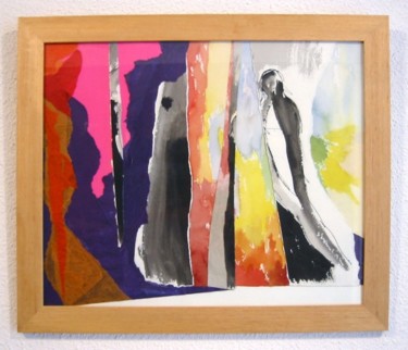 Disegno intitolato "Collage II" da Anne Spicas, Opera d'arte originale