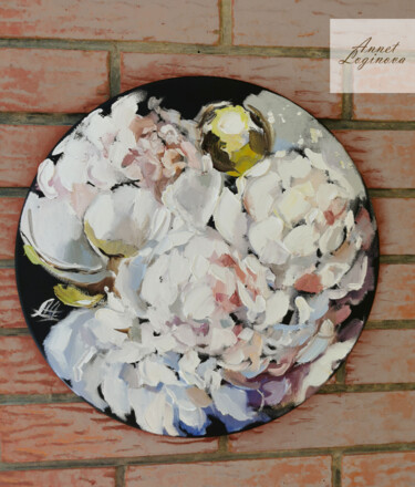 Картина под названием "Textured Floral pic…" - Annet Loginova, Подлинное произведение искусства, Масло