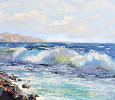 Картина под названием "Sea painting, sea w…" - Annet Loginova, Подлинное произведение искусства, Масло