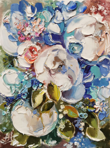 绘画 标题为“Floral oil painting…” 由Annet Loginova, 原创艺术品, 油