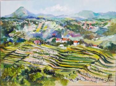 Pintura intitulada "Tuscany Original Ar…" por Annet Loginova, Obras de arte originais, Óleo Montado em Armação em madeira