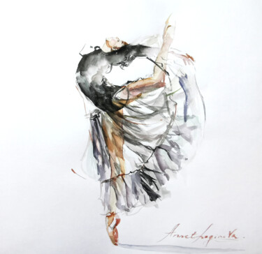 제목이 "BALLET ART, BALLET…"인 미술작품 Annet Loginova로, 원작, 수채화
