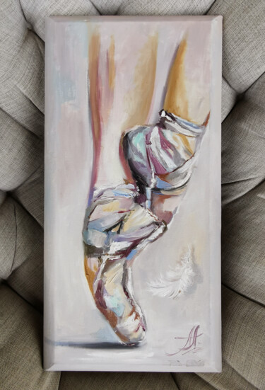 Pittura intitolato "Ballerina painting…" da Annet Loginova, Opera d'arte originale, Olio