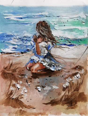Pittura intitolato "Dreams By The Sea.…" da Annet Loginova, Opera d'arte originale, Olio Montato su Cartone