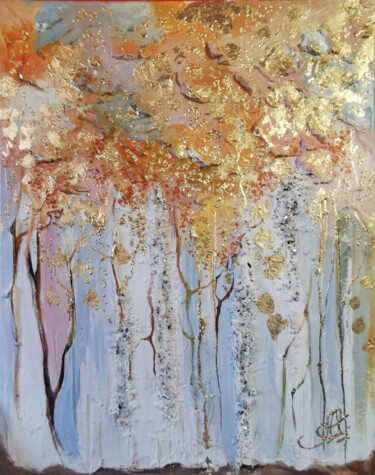 Peinture intitulée "Autumn's Golden Whi…" par Annet Loginova, Œuvre d'art originale, Acrylique