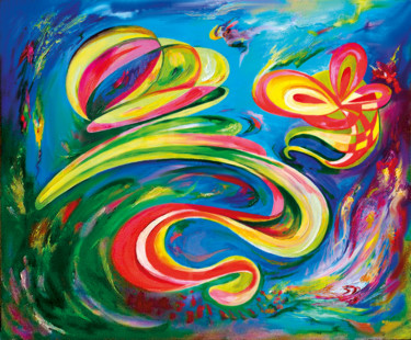 Картина под названием "Радость" - Anna Osadchuk, Подлинное произведение искусства, Масло