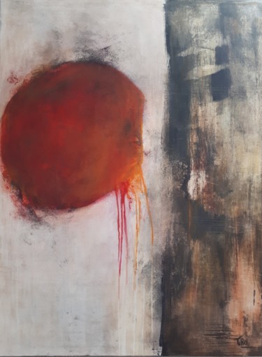 Peinture intitulée "La boule" par Tibo, Œuvre d'art originale, Acrylique