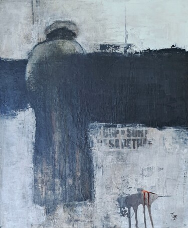 Malerei mit dem Titel "Droit devant" von Tibo, Original-Kunstwerk, Acryl Auf Keilrahmen aus Holz montiert