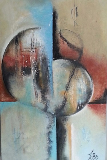 Painting titled "En t'attendant..." by Tibo, Original Artwork, Acrylic