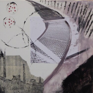 Картина под названием "Cement Plant 2" - Annette Marx, Подлинное произведение искусства, Коллажи