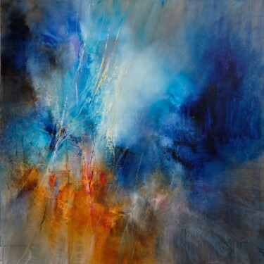 Painting titled "Frühling im Eistobe…" by Annette Schmucker, Original Artwork, Oil Mounted on Wood Stretcher frame