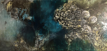 Картина под названием "Blue Cotton Field" - Annette Wyrick-Solari, Подлинное произведение искусства, Масло Установлен на Дер…