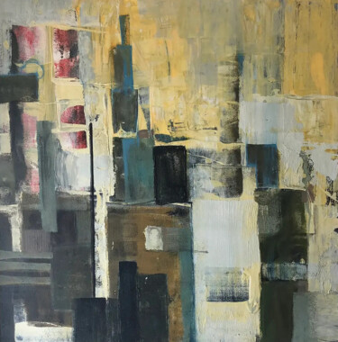 Painting titled "Stacked" by Annette Wyrick-Solari, Original Artwork, Acrylic Mounted on artwork_cat.