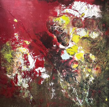 Pittura intitolato "Spike's Vibrant Rou…" da Annette Wyrick-Solari, Opera d'arte originale, Acrilico Montato su Telaio per b…