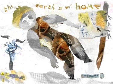 Collages titled "The earth is our ho…" by Annette Du Plessis, Original Artwork