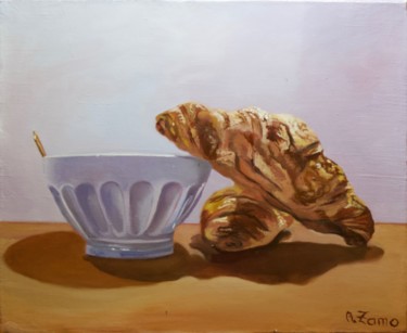 Malerei mit dem Titel "La gymnastique du c…" von Anne Zamo, Original-Kunstwerk, Öl