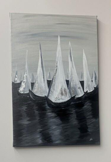 Painting titled "Sails" by Anng, Original Artwork, Acrylic
