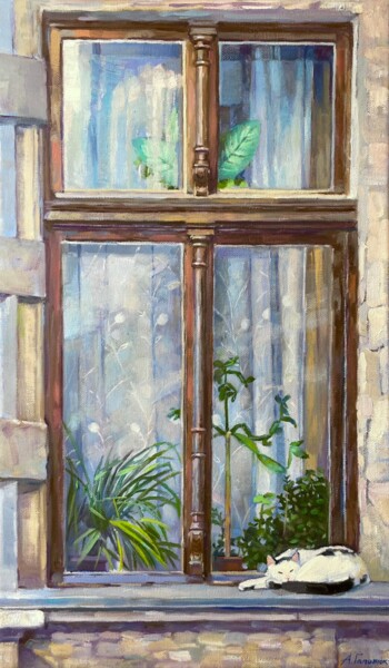 Картина под названием "Original oil painti…" - Анна Гапонюк, Подлинное произведение искусства, Масло Установлен на Деревянна…