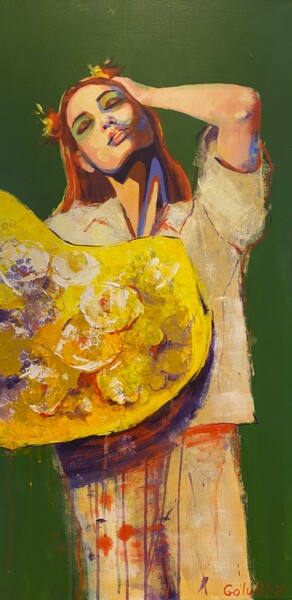 Pittura intitolato "Soul" da Ann Golub, Opera d'arte originale, Acrilico Montato su Telaio per barella in legno