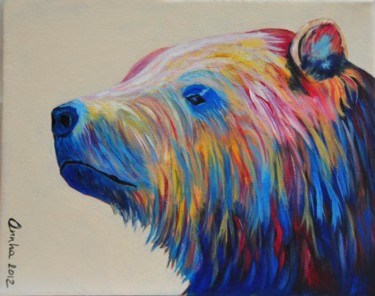 Peinture intitulée "OURS" par Annha, Œuvre d'art originale