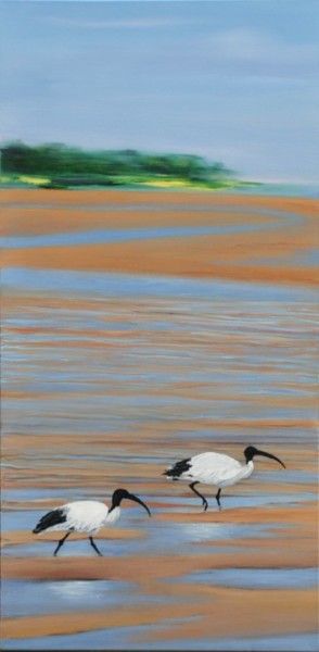 Peinture intitulée "IBIS" par Annha, Œuvre d'art originale