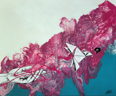 Malerei mit dem Titel "Freedom" von Anni Vahlqvist, Original-Kunstwerk, Acryl