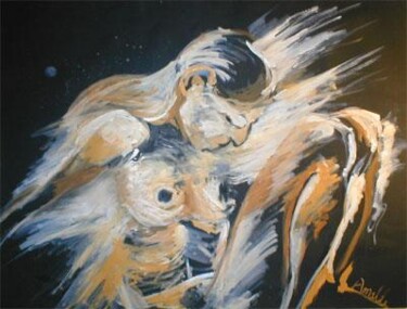 Pittura intitolato "esquisse n°11" da Annick A, Opera d'arte originale