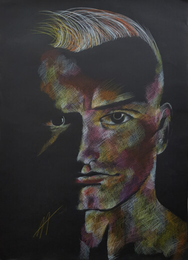Drawing titled "LOIC" by Annick A, Original Artwork, Pencil