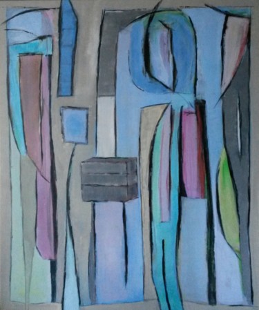 绘画 标题为“Pandore” 由Annick Bouhan, 原创艺术品, 丙烯 安装在木质担架架上