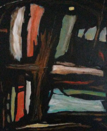 Pintura titulada "Retour aux sources" por Annick Bouhan, Obra de arte original, Acrílico Montado en Bastidor de camilla de m…