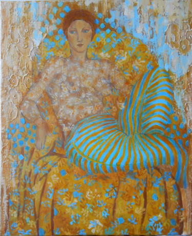 Pittura intitolato "Le pantalon bayadère" da Annick Brulois, Opera d'arte originale, Acrilico
