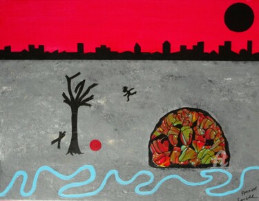 Pintura titulada "APRèS" por Annick Couëdel, Obra de arte original, Acrílico