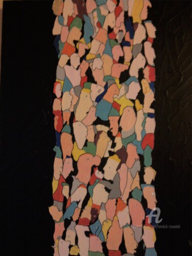Peinture intitulée "TOTEM" par Annick Couëdel, Œuvre d'art originale, Acrylique