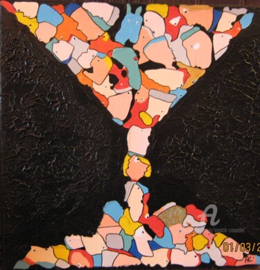 Peinture intitulée "LA FAILLE" par Annick Couëdel, Œuvre d'art originale, Acrylique