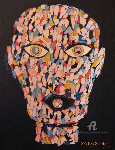 Malerei mit dem Titel "SINGULIER PLURIEL" von Annick Couëdel, Original-Kunstwerk, Acryl