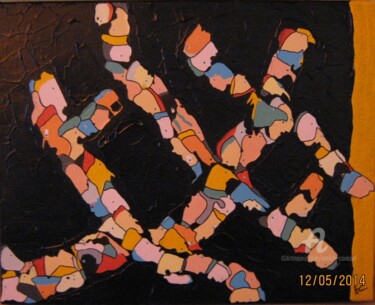 Peinture intitulée "HOMO ERRATICUS 2" par Annick Couëdel, Œuvre d'art originale, Acrylique