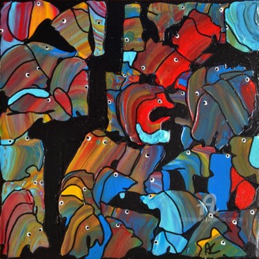 Peinture intitulée "PALABRES NOCTURNES" par Annick Couëdel, Œuvre d'art originale, Acrylique