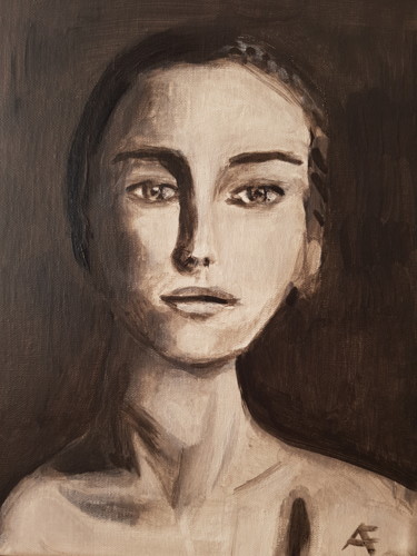 Peinture intitulée "Portrait 4" par Annick Fournier, Œuvre d'art originale, Acrylique