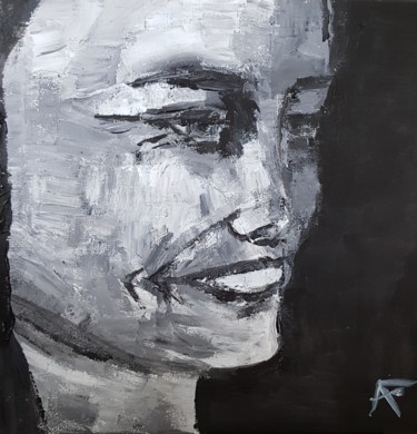 Malerei mit dem Titel "Portrait 8" von Annick Fournier, Original-Kunstwerk, Acryl