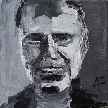 Malerei mit dem Titel "Portrait 9" von Annick Fournier, Original-Kunstwerk, Acryl