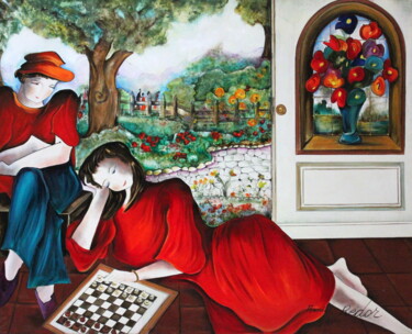 Peinture intitulée "Un bel été" par Annick Redor, Œuvre d'art originale, Huile