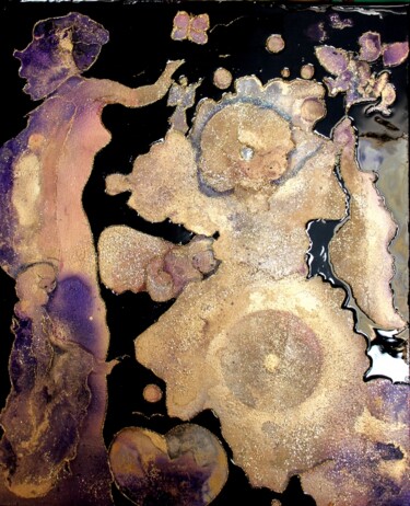 Peinture intitulée "Féérie" par Annick Redor, Œuvre d'art originale, Bombe aérosol