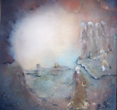 Картина под названием "Le passage" - Annick Redor, Подлинное произведение искусства, Масло