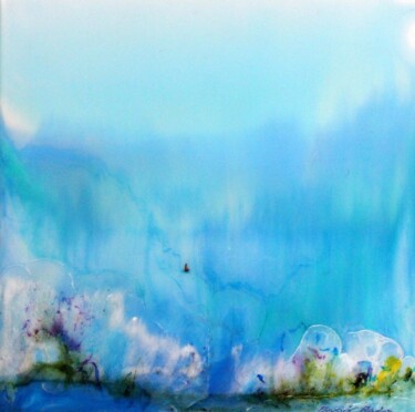 Peinture intitulée "Au coeur du silence" par Annick Redor, Œuvre d'art originale, Encre