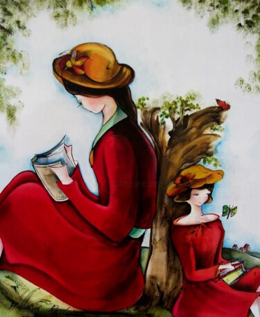 Peinture intitulée "Le dernier Goncourt" par Annick Redor, Œuvre d'art originale, Huile