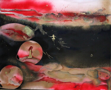 Peinture intitulée "Des rêves plein la…" par Annick Redor, Œuvre d'art originale, Huile