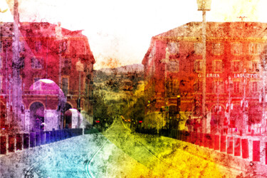 Photography titled "Place Massena" by Annick Sabatier, Original Artwork, Manipulated Photography